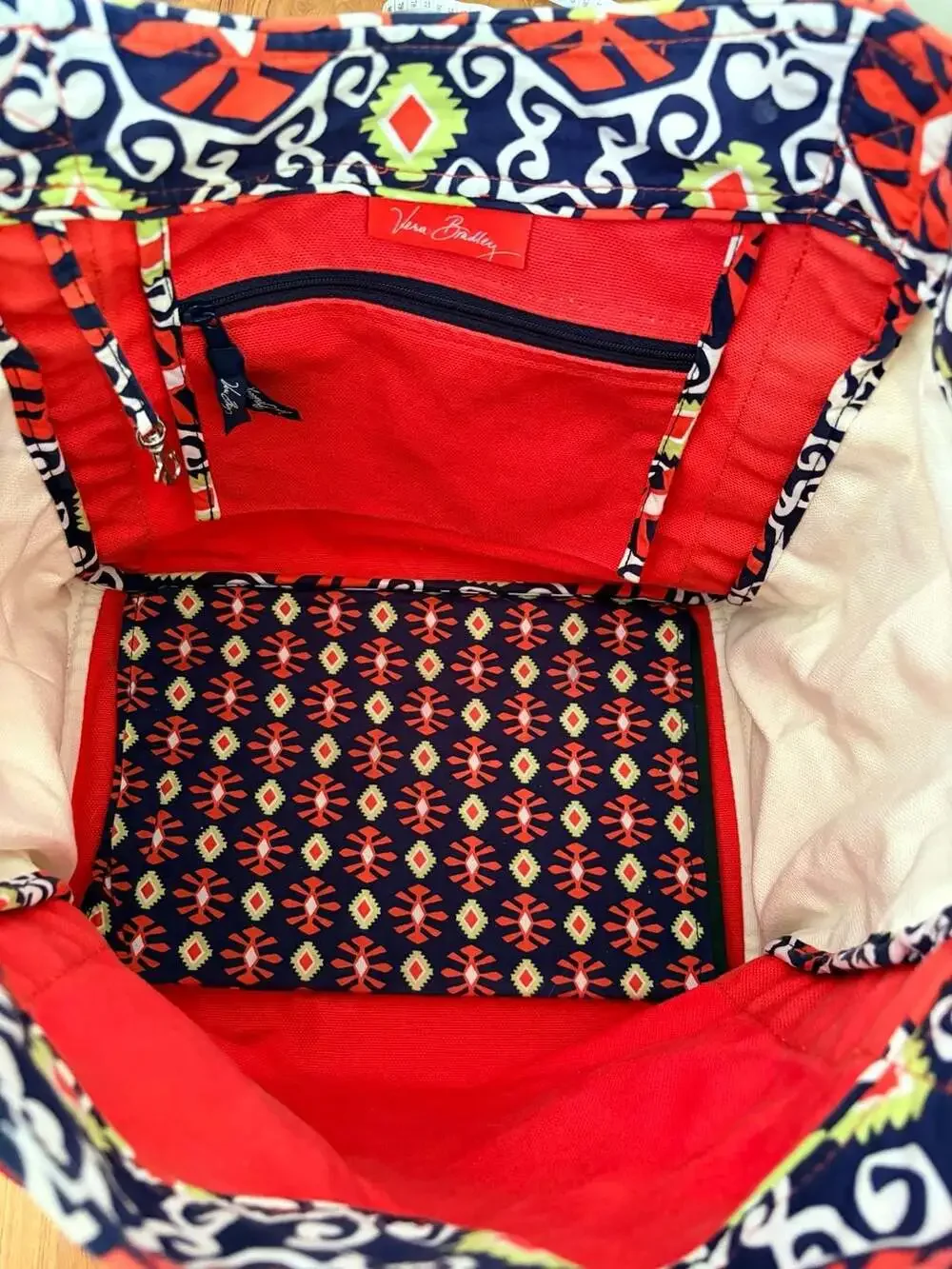 Vera Bradley Sun Valley Pattern Canvas Tote Bag
